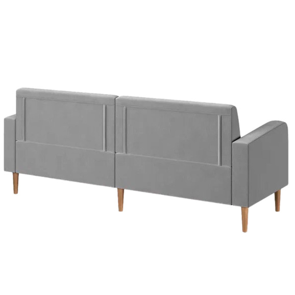 Диван Папилла, велюр, 202 см, светло-серый - фото 3