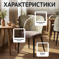 Фотография Стул Тони, Жаккард дали, велюр Фотография товара Стул Тони, Жаккард дали, велюр от компании ChiedoCover.