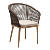 Фотография товара Стул Марсель плетеный из роупа, коричневый, дерево от компании ChiedoCover.