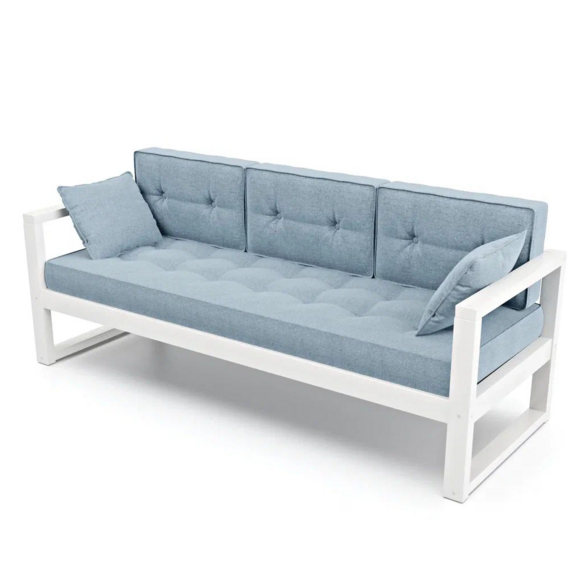 Диван Veene mini текстиль, белый, blue - фото 3
