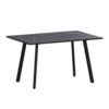 Стол нераздвижной Рольф, даркстоун, черный муар