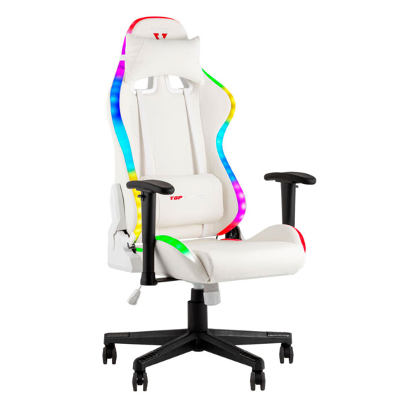 Кресло спортивное TopChairs GMM-080 белый на черной базе - фото 1
