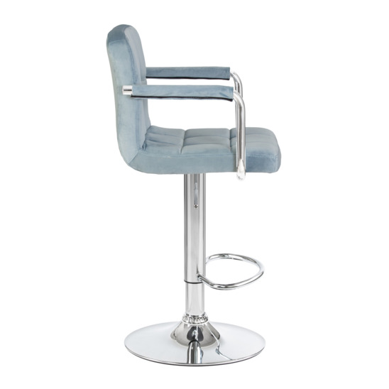 Барный стул Фолкрик, пудрово-голубой велюр - фото 2