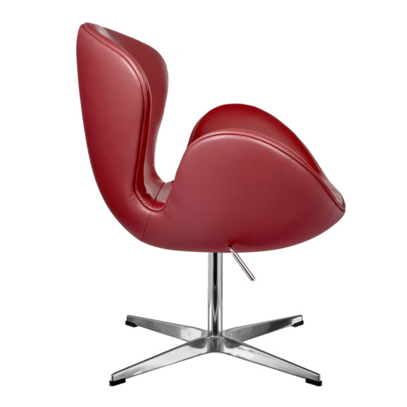 Кресло Swan Chair красный, натуральная кожа - фото 2