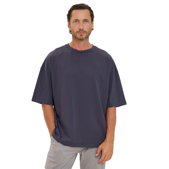 Футболка Oversize Freedom серая - фото 1