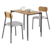 Комплект Poise, стол + 2 стула, черный, серый Комплект Poise, стол + 2 стула, черный, серый