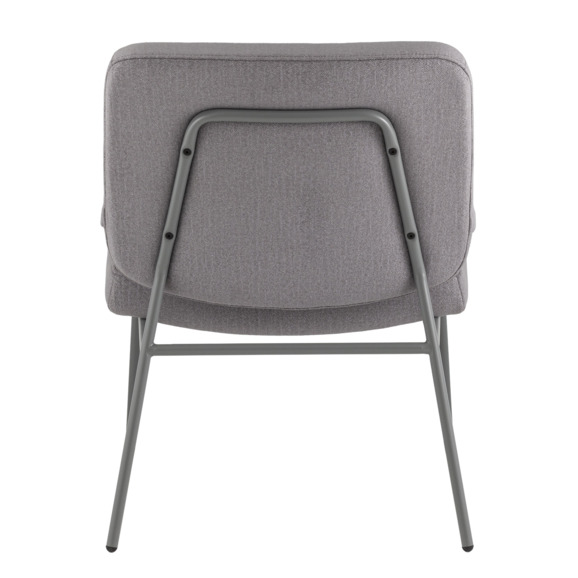 Кресло Abby, велюр серый, каркас серый - фото 5