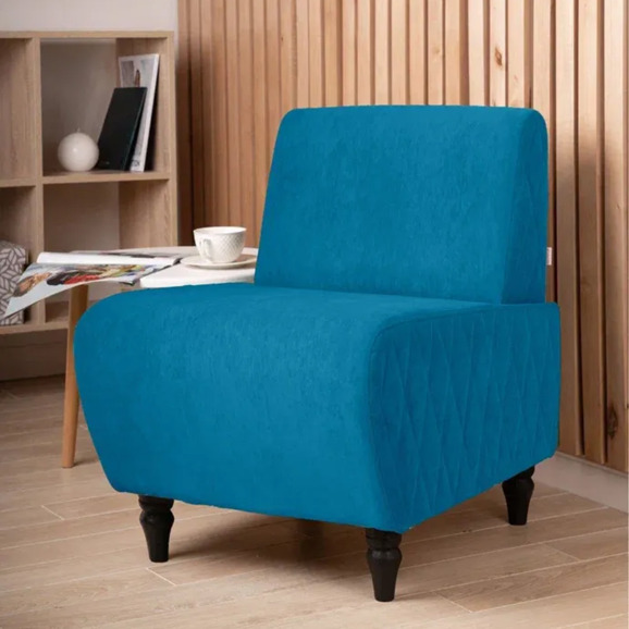 Кресло Лотик велюр, голубой - фото 5