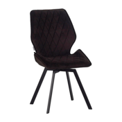 Фотография товара Стул мягкий поворотный, графит, велюр, каркас металл, черный от компании ChiedoCover.