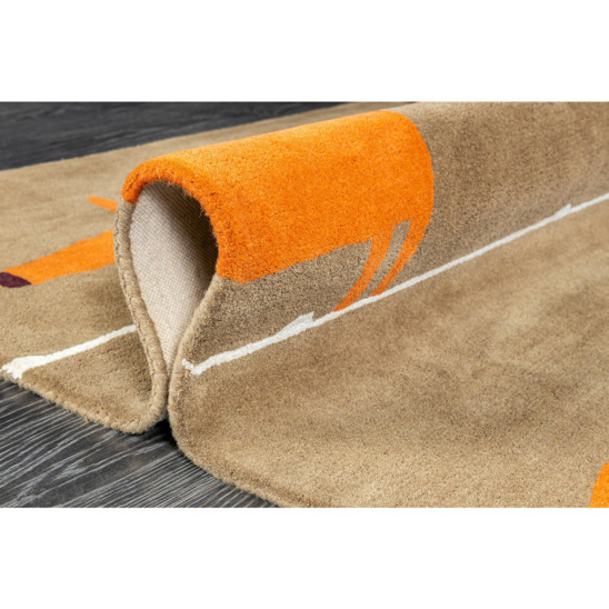 Индийский ковёр шерстяной Mr Fox Cinnamon, коричневый - фото 6