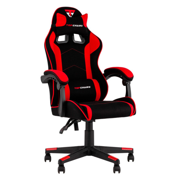Кресло спортивное TopChairs Shadow ткань черно-красный - фото 1