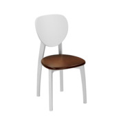 Фотография товара Деревянный стул Окава белый / миланский орех от компании ChiedoCover.