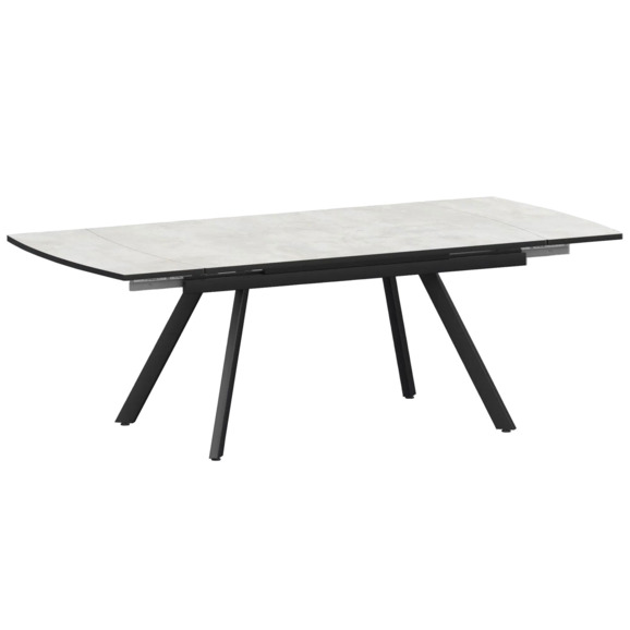 Стол раздвижной Фэйвор, серый каспий, черный муар - фото 1