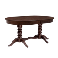 Настоящее фото товара Деревянный стол Дейвер 160(220)х100х76 орех темный, произведённого компанией ChiedoCover