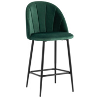 Настоящее фото товара Стул полубарный Логан SN, велюр, зелёный, произведённого компанией ChiedoCover