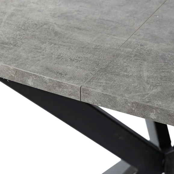 Обеденный стол Decorum раздвижной, серый, черный Обеденный стол Decorum раздвижной, серый, черный - фото 4