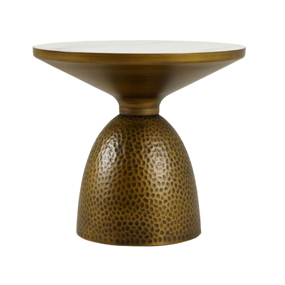 Столик журнальный Macos mid, золотой, белый - фото 2