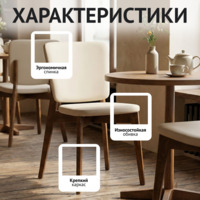 Фотография Стул Сафир, экокожа Люкс алмонд бежевый, старинный орех Фотография товара Стул Сафир, экокожа Люкс алмонд бежевый, старинный орех от компании ChiedoCover.