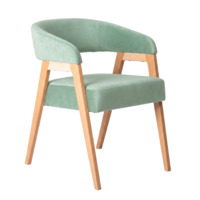 Настоящее фото товара Стул Рикко, велюр Велютто 30, ножки бук под лак, произведённого компанией ChiedoCover