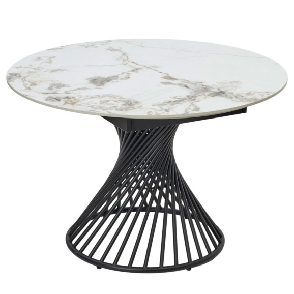 Стол BUENO 120 GLOSS GOLDEN JADE SOLID CERAMIC / BLACK - фото 1