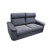 Настоящее фото товара Диван Наполи двухместный раскладной, рогожка брауни 17, голубой, произведённого компанией ChiedoCover