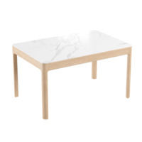 Настоящее фото товара Стол Апекс, мрамор белый, керамогранит/ЛДСП, произведённого компанией ChiedoCover