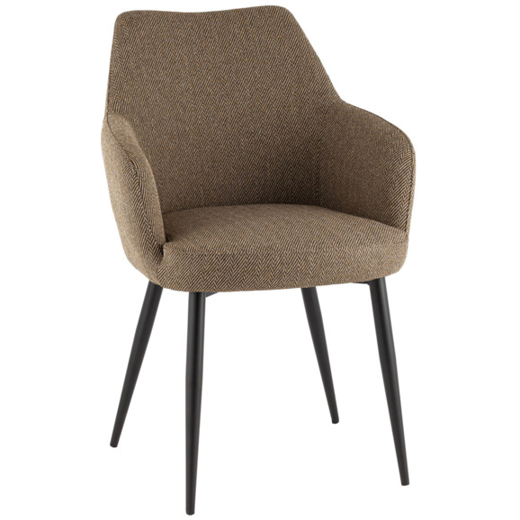 Стул обеденный Katys, оливково-бежевый, елочка - фото 1