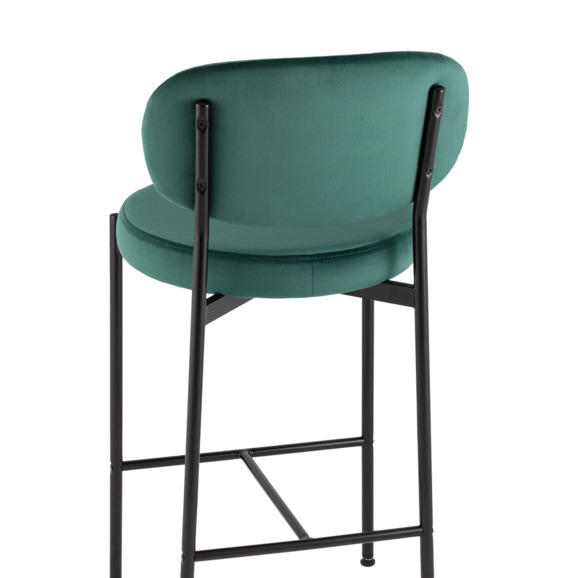 Стул полубарный Бриф ВД, велюр, зеленый - фото 6