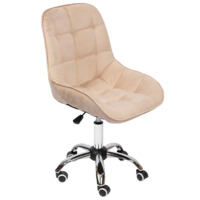 Настоящее фото товара Стул Мускус, хром, бежевый, велюр, произведённого компанией ChiedoCover