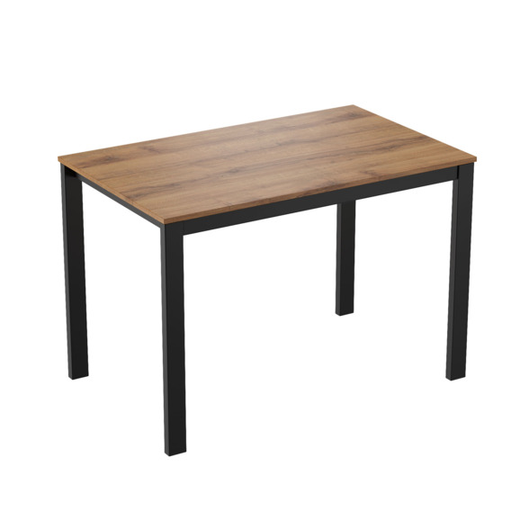 Стол Тион-5, дуб коньяк, черный - фото 1