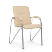 Фотография товара Стул Самба с пластиковыми подлокотниками, бежевый, хром от компании ChiedoCover.