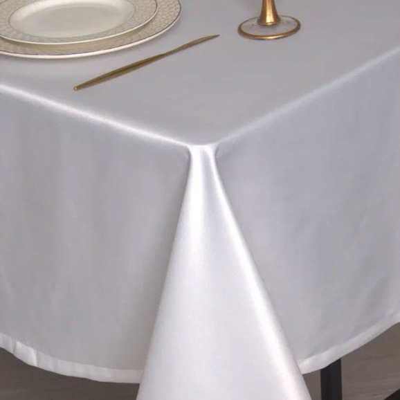 Скатерть прямоугольная 2500*1450, журавинка, гладь белая - фото 4