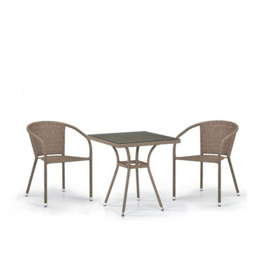 Комплект мебели Мидленд, 2 стула, светло-коричневый - фото 1