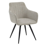 Фотография товара Стул кухонный Augury, поворотный, светло-бежевый, черный от компании ChiedoCover.