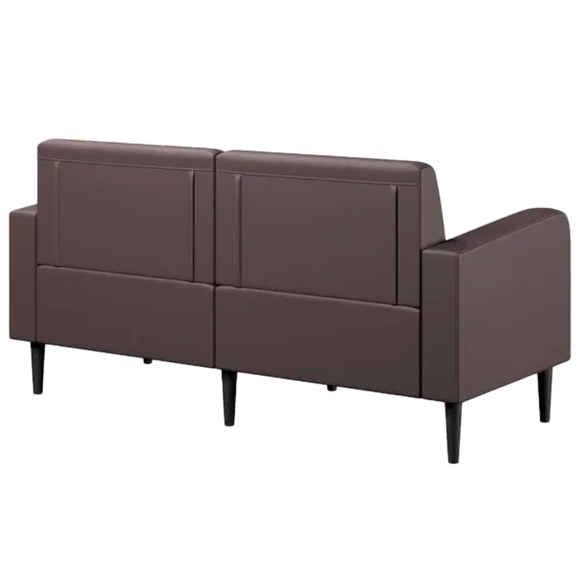 Диван Папилла, экокожа, 162 см, коричневый - фото 3