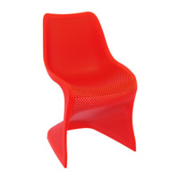 Настоящее фото товара Стул пластиковый Bloom, красный , произведённого компанией ChiedoCover