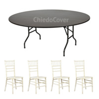 Настоящее фото товара Обеденная группа Кьявари 4 стула, произведённого компанией ChiedoCover