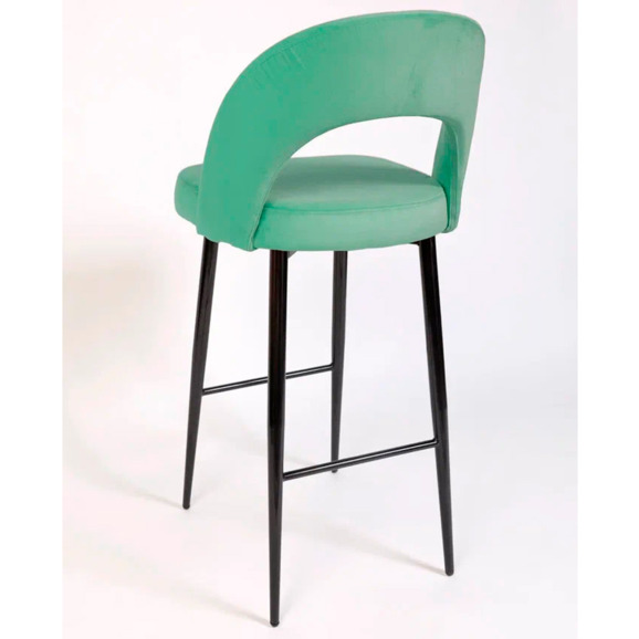 Стул Пиннате, барный, мятный, черный, велюр - фото 5