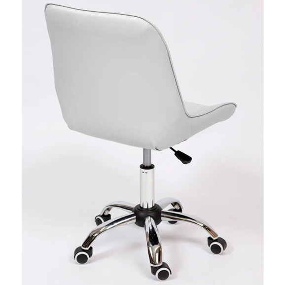 Стул Мускус, хром, белый, кожа - фото 4