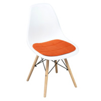 Настоящее фото товара Подушка на стул, галета, велюр оранжевый, произведённого компанией ChiedoCover