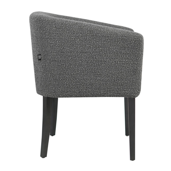 Полукресло Самбука, рогожка с эффектом букле BUCKLE dark grey, чёрная морилка - фото 6