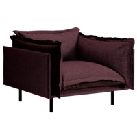 Настоящее фото товара Кресло Barcelona, фиолетовый, коричневый, произведённого компанией ChiedoCover