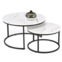 Настоящее фото товара Комплект Grove, 2 стола журнальных, белый мрамор, черный, произведённого компанией ChiedoCover