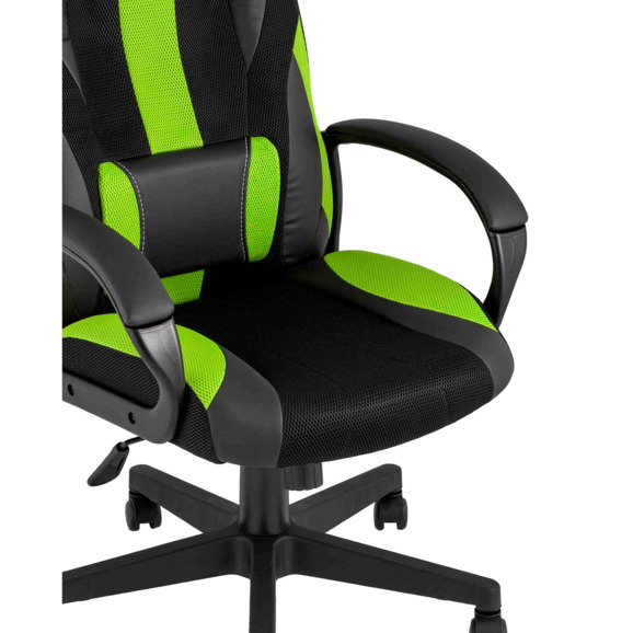 Кресло игровое TopChairs ST-CYBER 9 черный/зеленый - фото 7