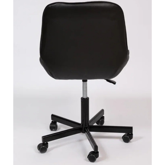 Стул Мускус, пятилучие, кожа, черный - фото 5