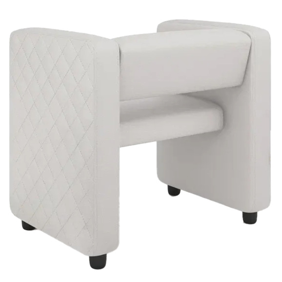 Кресло Тепал, экокожа, белый - фото 3