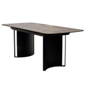 Фотография товара Стол RASMUS 160 KL-80 Серый мрамор, итальянская керамика / черный каркас от компании ChiedoCover.
