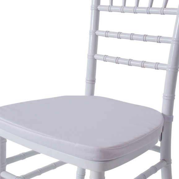 Подушка 01 для стула Кьявари, 3см, с липучками, ричард 1346/010101 гладь белая - фото 2