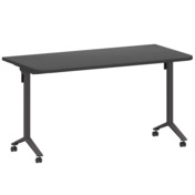 Фотография товара Стол мобильный складной радиусный, графит, антрацит, 25 мм, 140*70 от компании ChiedoCover.