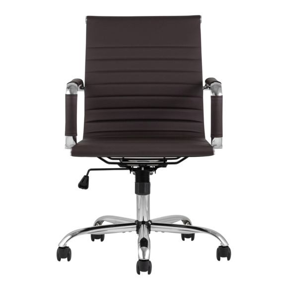 Кресло офисное TopChairs City S, коричневое - фото 3
